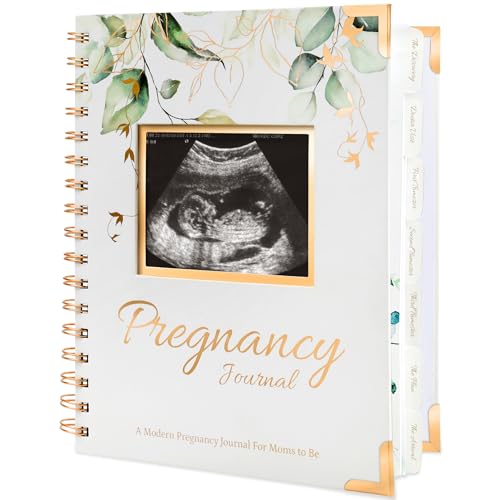 Pregnancy Journal Memory Book - 90 Pages Hardcover Pregnancy Book, Pregnancy Planner, Pregnancy Journals for First Time Moms, Baby Memory Book, Ultrasound Baby Book Memory, Mother's Day Gifts (Alpine)